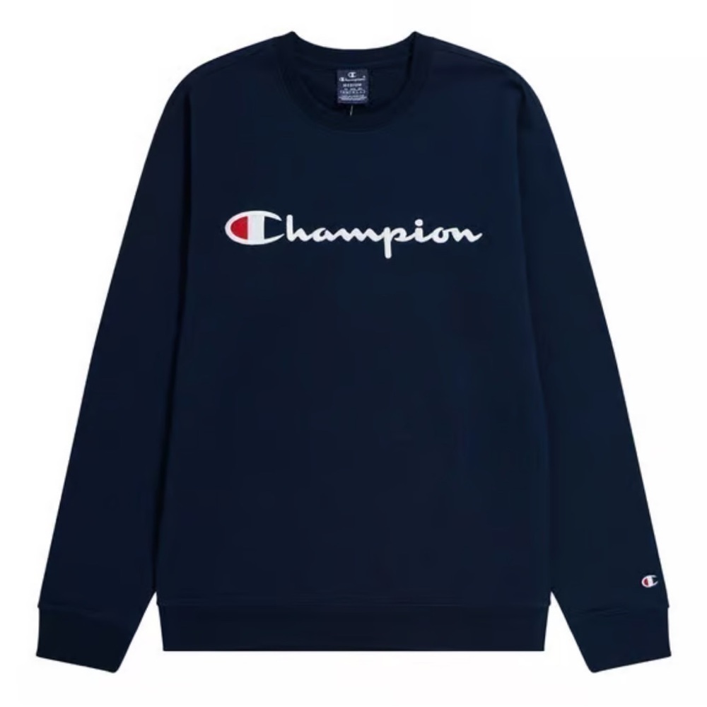 Champions men’s legacy icons big logo black sweatshirt size medium